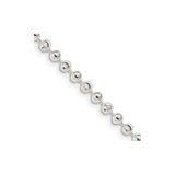 925 White Gold 3 mm Polished Chain Necklace, Solid detail view