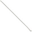 925 White Gold 2.8 mm Polished Chain Anklet, Solid