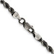 925 White Gold 4.5 mm Rope Chain Bracelet, Solid