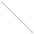 925 White Gold 2.5 mm Rope Chain Bracelet, Polished