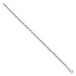 925 White Gold 3.1 mm Rope Chain Bracelet, Polished