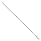 925 White Gold 3.1 mm Rope Chain Bracelet, Polished