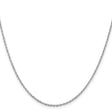 925 White Gold 1.6 mm Rope Chain Necklace, Polished