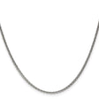 925 White Gold 1.6 mm Solid Chain Necklace