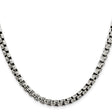 925 White Gold 5.2 mm Box Chain Necklace, Solid