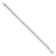 925 White Gold 6.25 mm Polished Chain Bracelet, Solid