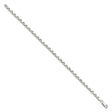 925 White Gold 3.5 mm Polished Chain Bracelet, Solid