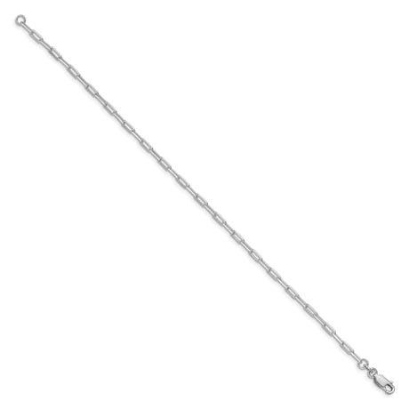 925 White Gold 2.75 mm Polished Chain Bracelet