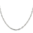 925 White Gold 3.25 mm Polished Chain Necklace