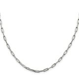 925 White Gold 3.25 mm Polished Chain Necklace