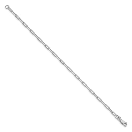 925 White Gold 3.25 mm Polished Chain Bracelet