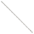925 White Gold 4.25 mm Polished Chain Bracelet, Solid