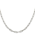 925 White Gold 4.25 mm Polished Chain Necklace