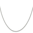 925 White Gold 1.6 mm Polished Chain Necklace, Solid