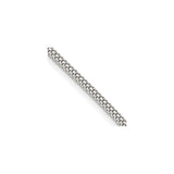 925 White Gold 2 mm Polished Chain Necklace, Solid detail view
