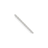 925 White Gold 1.3 mm Rope Chain Necklace, Polished alternate angle