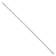 925 White Gold 2.25 mm Singapore Chain Bracelet, Polished
