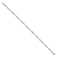 925 White Gold 3 mm Singapore Chain Bracelet, Polished