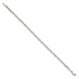 925 White Gold 3.5 mm Singapore Chain Bracelet, Polished