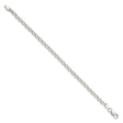 925 White Gold 4.6 mm Polished Chain Bracelet, Solid
