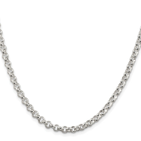 925 White Gold 4.6 mm Polished Chain Necklace