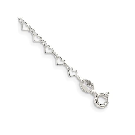 925 White Gold 3.5 mm Polished Chain Bracelet, Solid shown for scale