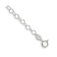 925 White Gold 3.5 mm Polished Chain Bracelet, Solid shown for scale