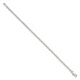 925 White Gold 3.2 mm Polished Chain Bracelet, Solid