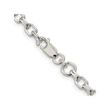 925 White Gold 4.4 mm Polished Chain Necklace, Solid alternate angle