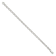 925 White Gold 4.4 mm Polished Chain Bracelet, Solid