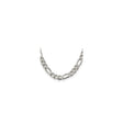 925 White Gold 10.5 mm Figaro Chain Necklace, Polished