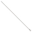 925 White Gold 1.75 mm Figaro Chain Bracelet, Polished