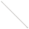 925 White Gold 2.85 mm Figaro Chain Anklet, Polished