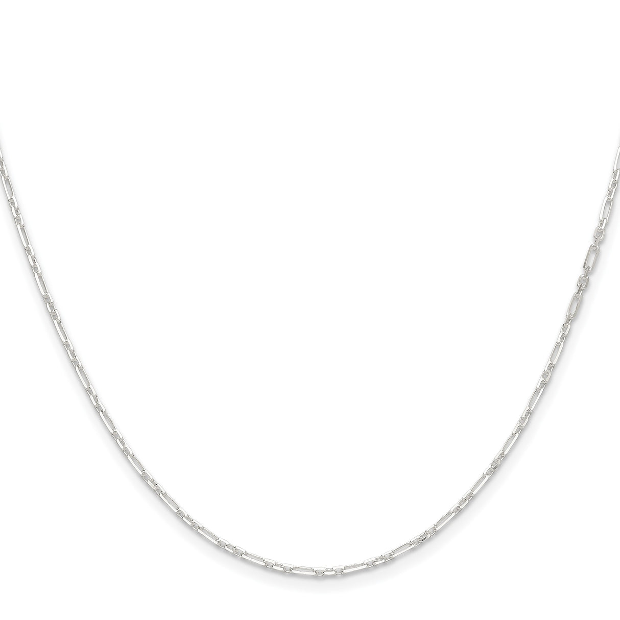 925 White Gold 1.75 mm Polished Chain Necklace