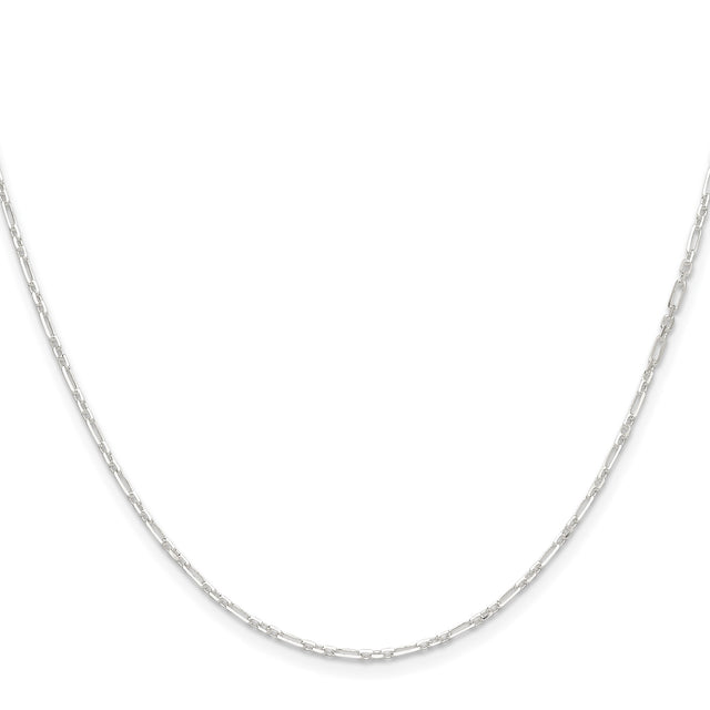 925 White Gold 1.75 mm Polished Chain Necklace