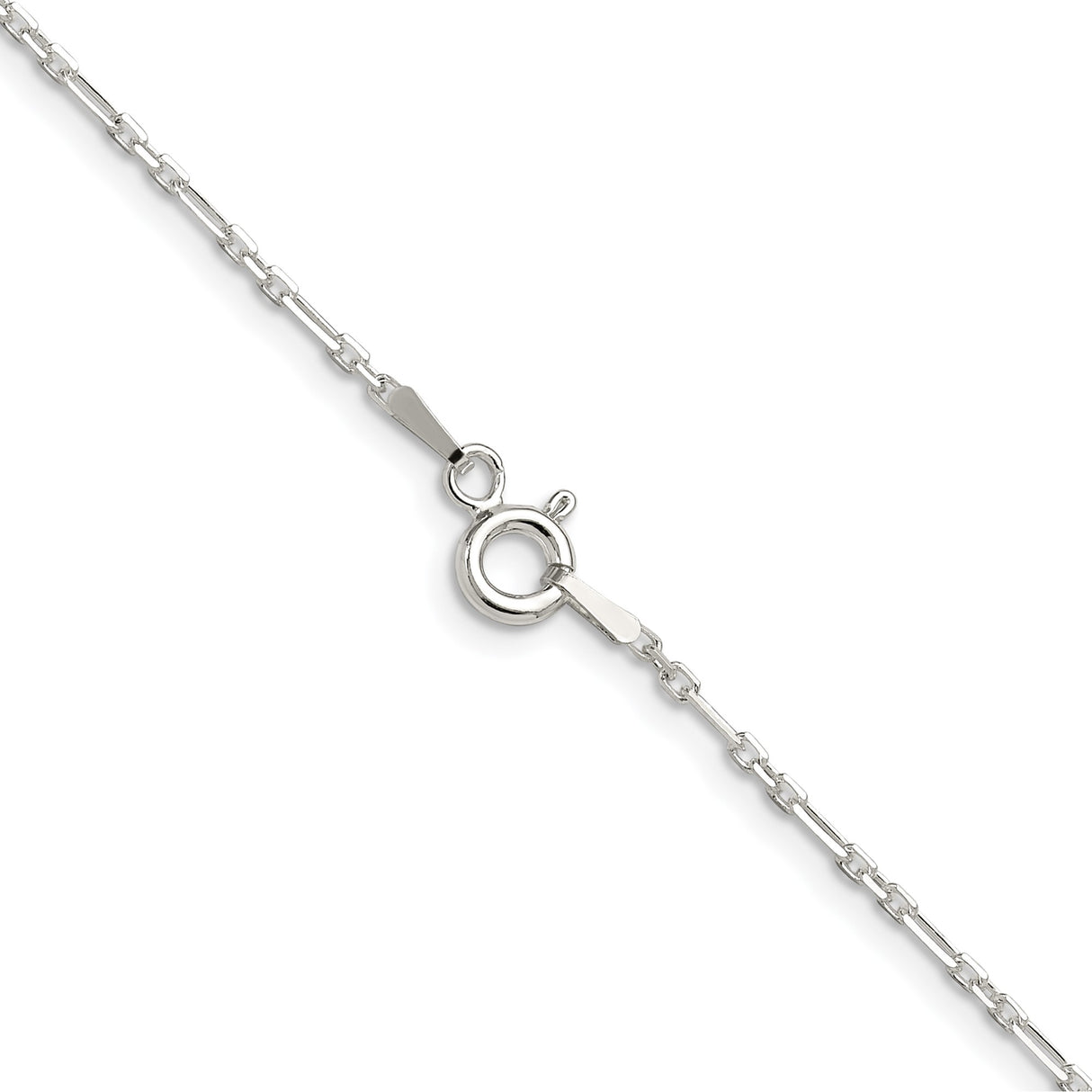 925 White Gold 1.75 mm Polished Chain Necklace alternate angle