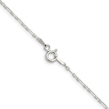 925 White Gold 1.75 mm Polished Chain Necklace alternate angle