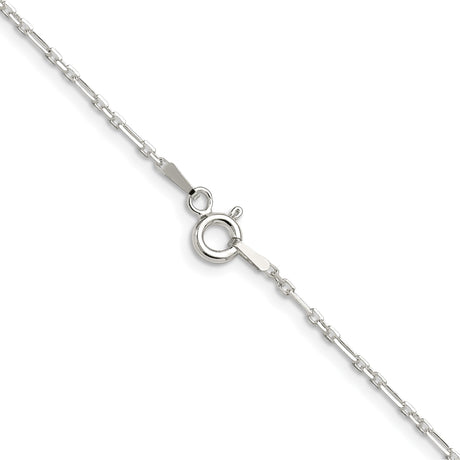 925 White Gold 1.75 mm Polished Chain Necklace alternate angle