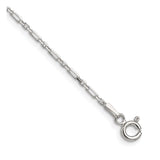 925 White Gold 1.75 mm Polished Chain Necklace detail view