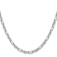 925 White Gold 4.5 mm Polished Chain Necklace