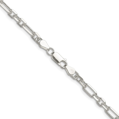 925 White Gold 4.5 mm Polished Chain Necklace alternate angle