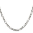 925 White Gold 6 mm Polished Chain Necklace