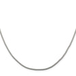 925 White Gold 1.25 mm Franco Chain Necklace, Polished