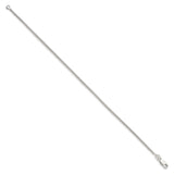 925 White Gold 1.45 mm Franco Chain Bracelet, Polished