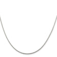 925 White Gold 1.45 mm Franco Chain Necklace, Polished