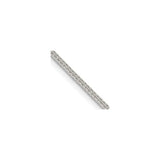 925 White Gold 1.45 mm Franco Chain Necklace, Polished detail view