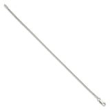 925 White Gold 2 mm Franco Chain Bracelet, Polished
