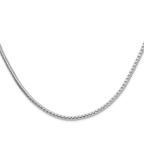 925 White Gold 3.8 mm Franco Chain Necklace, Polished