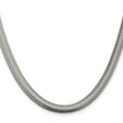 925 White Gold 6.25 mm Polished Chain Necklace, Solid