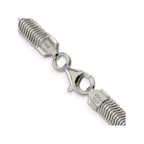 925 White Gold 6.25 mm Polished Chain Necklace, Solid alternate angle
